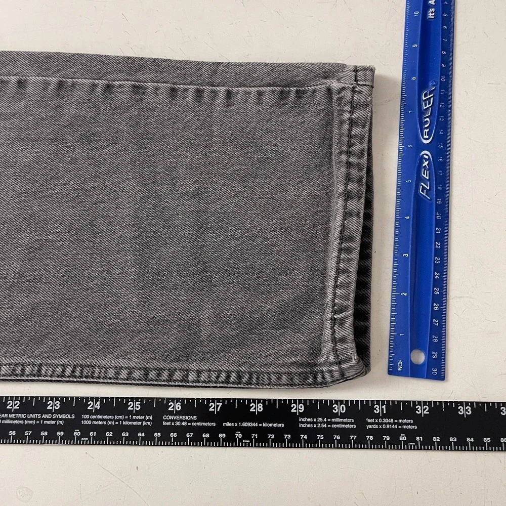Levis Jeans Mens 30x32 Gray 565 Loose Straight Denim Y2K Grunge Skate Baggy 90s